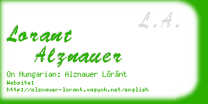lorant alznauer business card